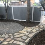 Xeriscape and Flagstone Walkway embedded in 7mm Pea Gravel in Calgary